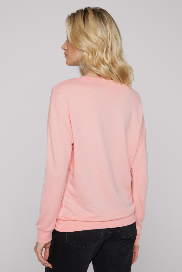 Basic Sweatshirt mit Glitter Print