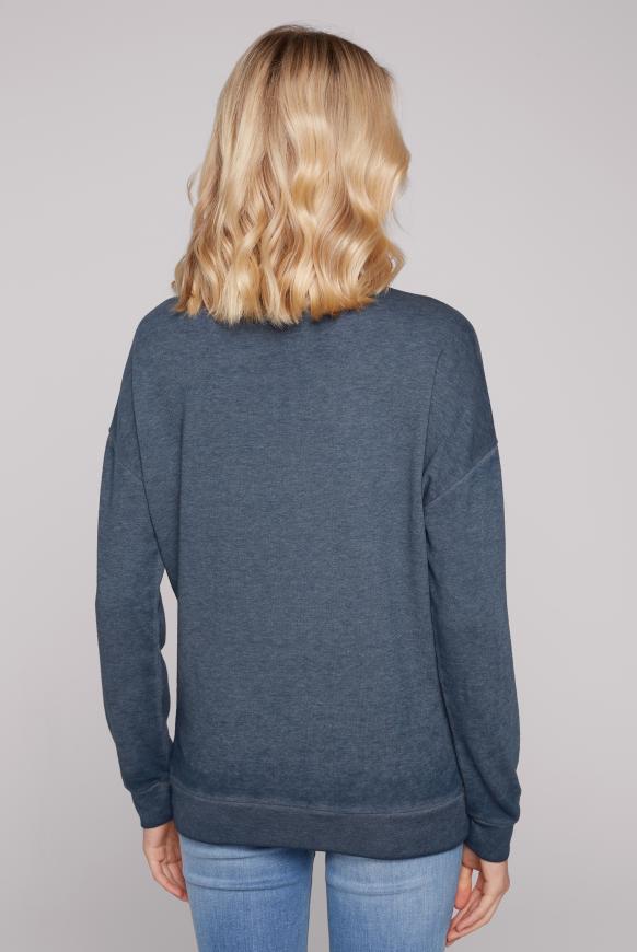 Basic Sweatshirt mit Glitter Print
