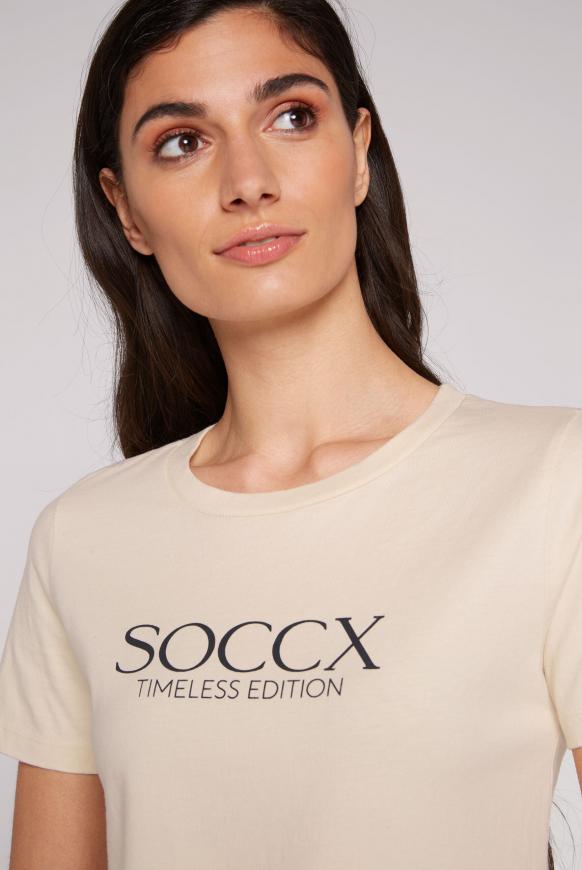 Basic T-Shirt mit Logo Print