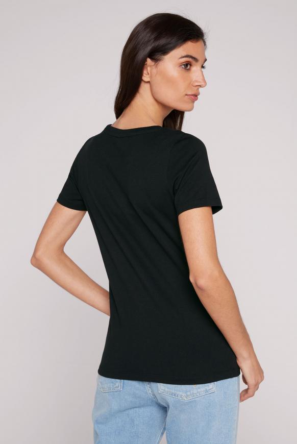 Basic T-Shirt mit Logo Print