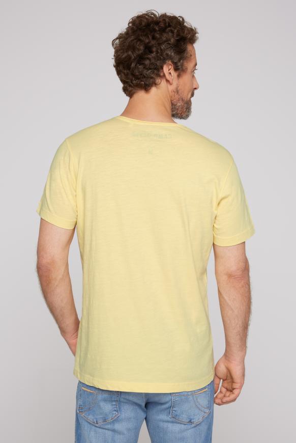 Basic T-Shirt V-Neck mit Used-Kante