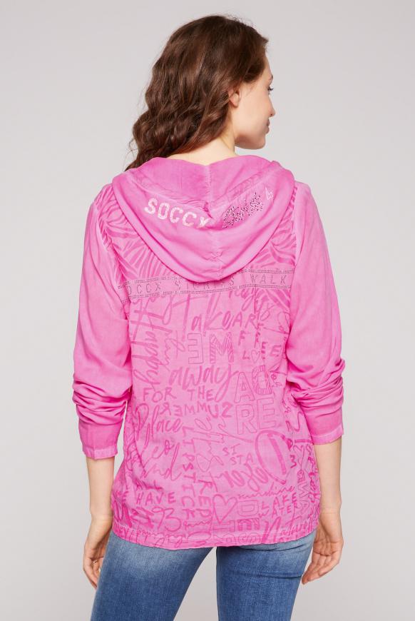 Bluse mit Kapuze und Rücken-Artwork