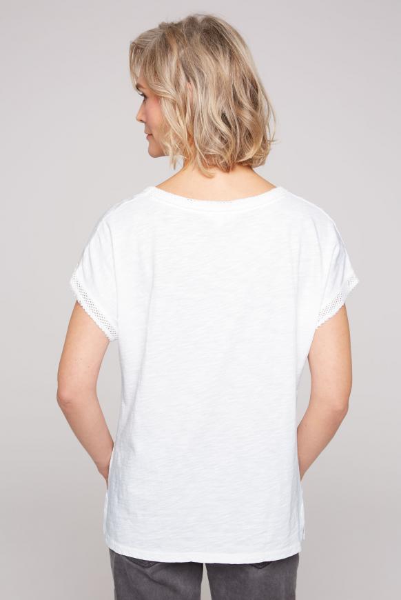 Blusenshirt im Muster- und Materialmix