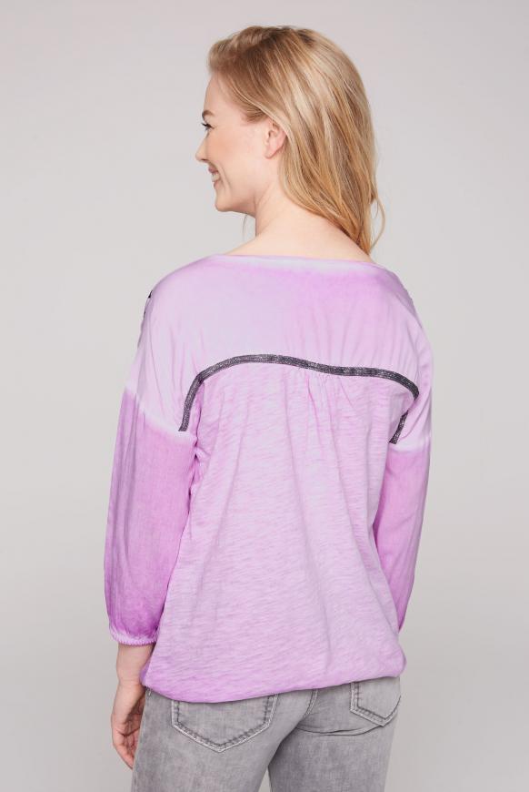 Blusenshirt Inside Oil Dyed mit Tapes und Prints