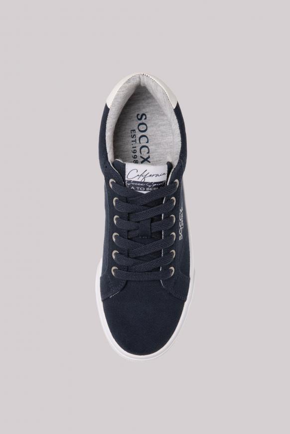 Canvas Plateau Sneaker mit Logo-Stick