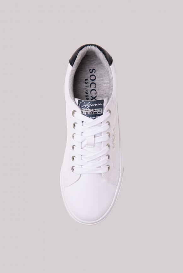 Canvas Plateau Sneaker mit Logo-Stick