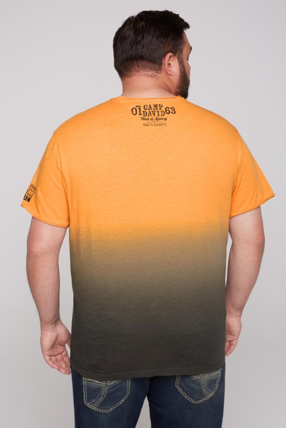 Dip Dye T-Shirt mit Barbecue Prints