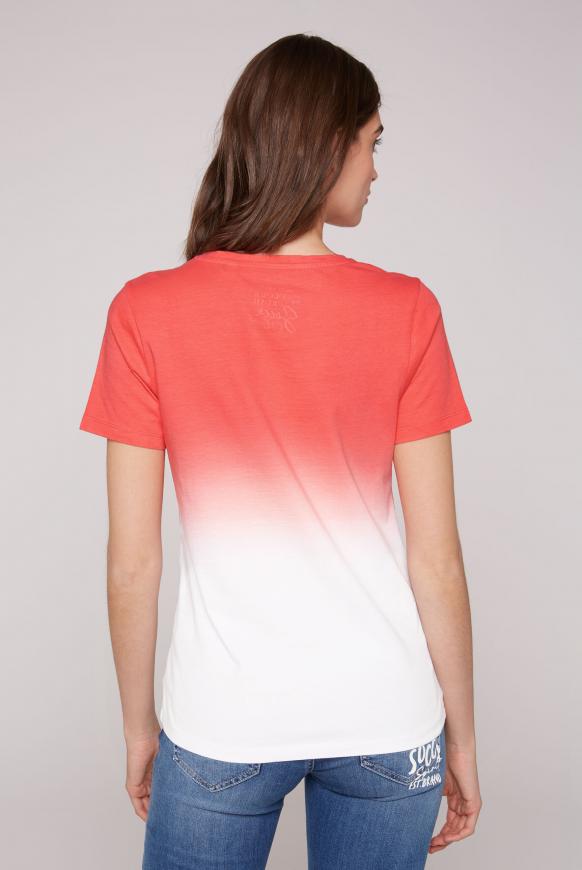 Dip Dye T-Shirt mit Rundhalsausschnitt