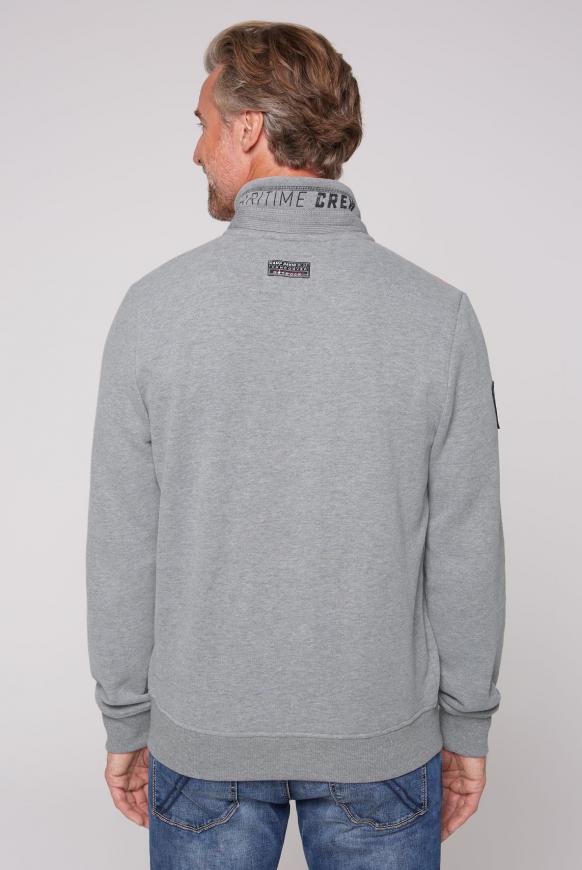 Fleece-Sweatshirt mit Troyer-Kragen