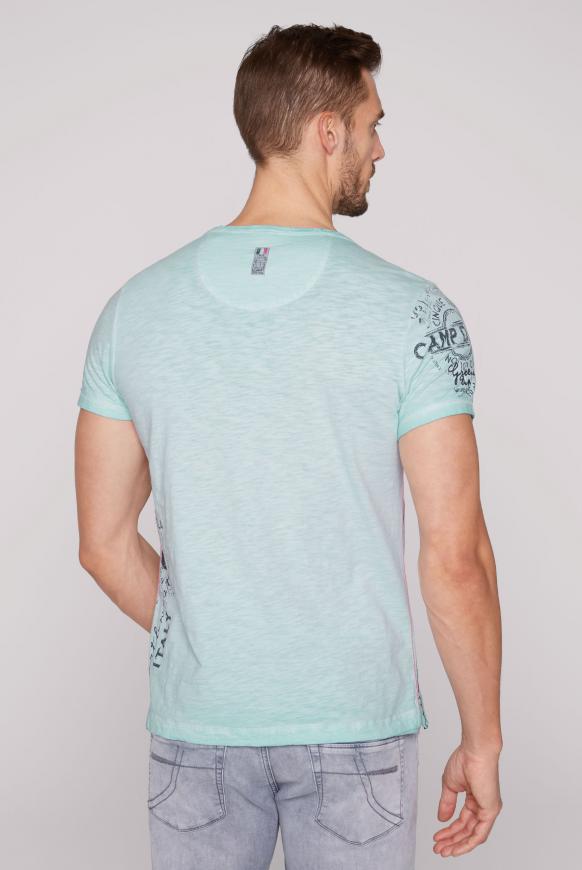 Henley-Shirt mit Label Artworks