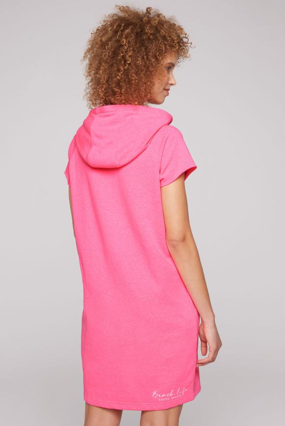 Hoodie-Kleid mit Label Print