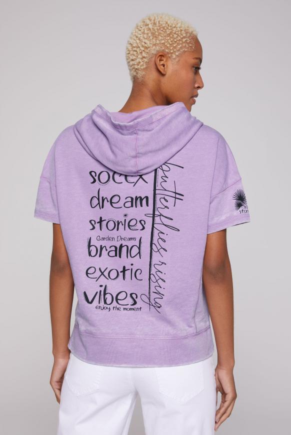Hoodie mit Kurzarm und Rücken-Artwork