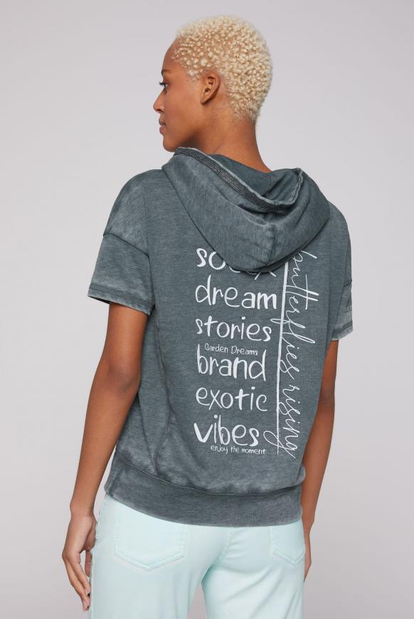 Hoodie mit Kurzarm und Rücken-Artwork