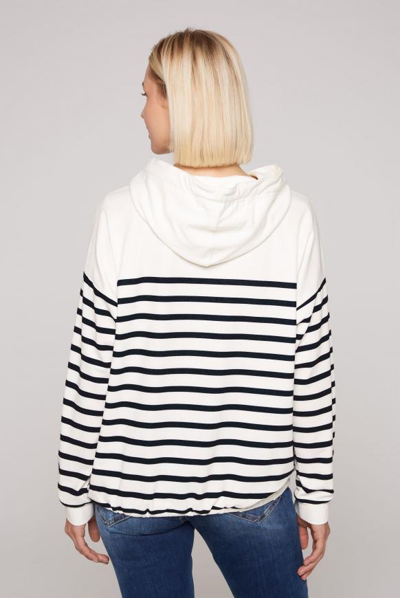 Hoodie mit Streifen- und Photoprint