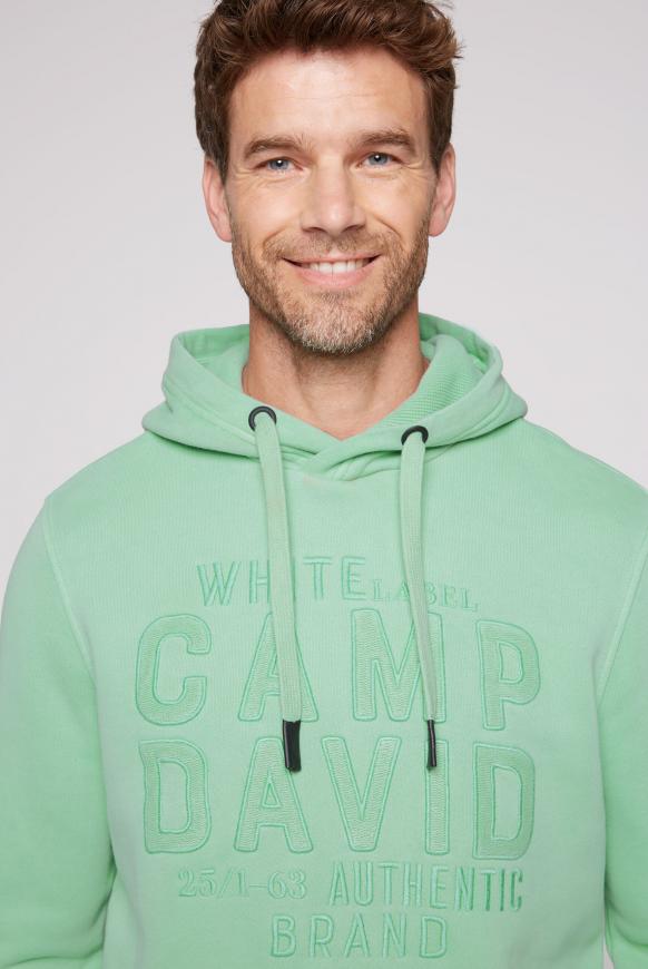 Hoodie mit toniger Logo-Stickerei