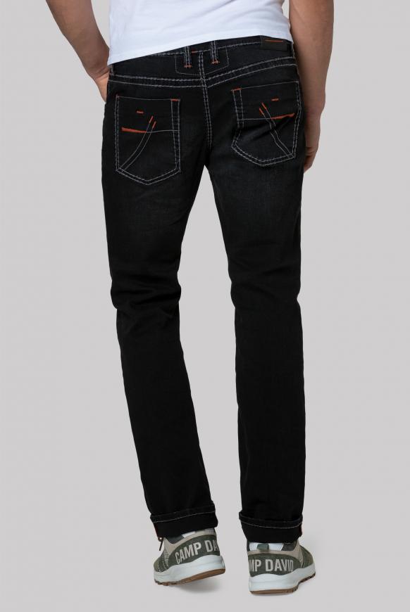 Jeans NI:CO mit Used-Optik und Kontrast-Details