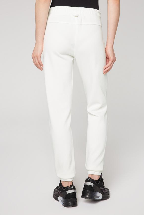 Jogginghose aus Pikee mit Logo Print