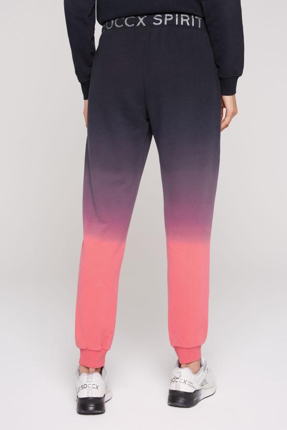Jogginghose mit Farbverlauf und Logo Prints