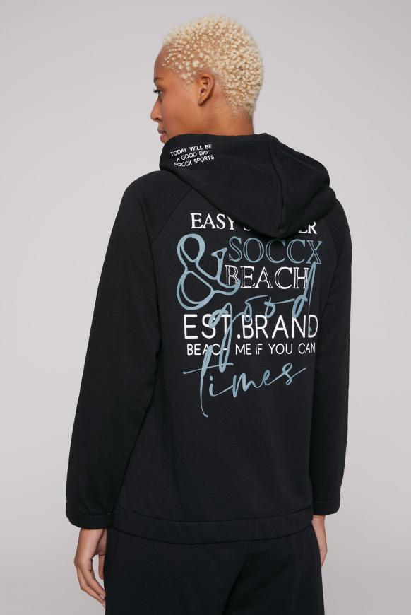 Kapuzensweatjacke mit Rücken-Artwork
