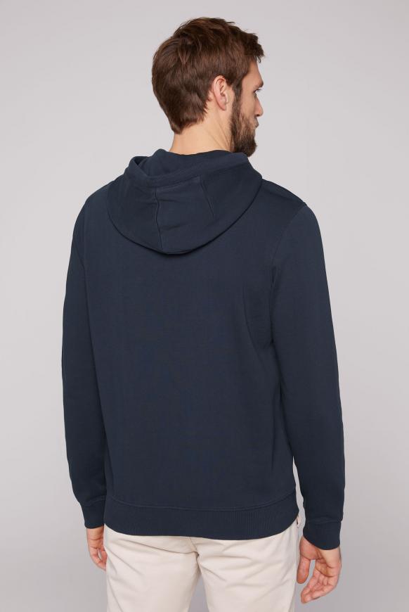 Kapuzensweatshirt mit toniger Stickerei