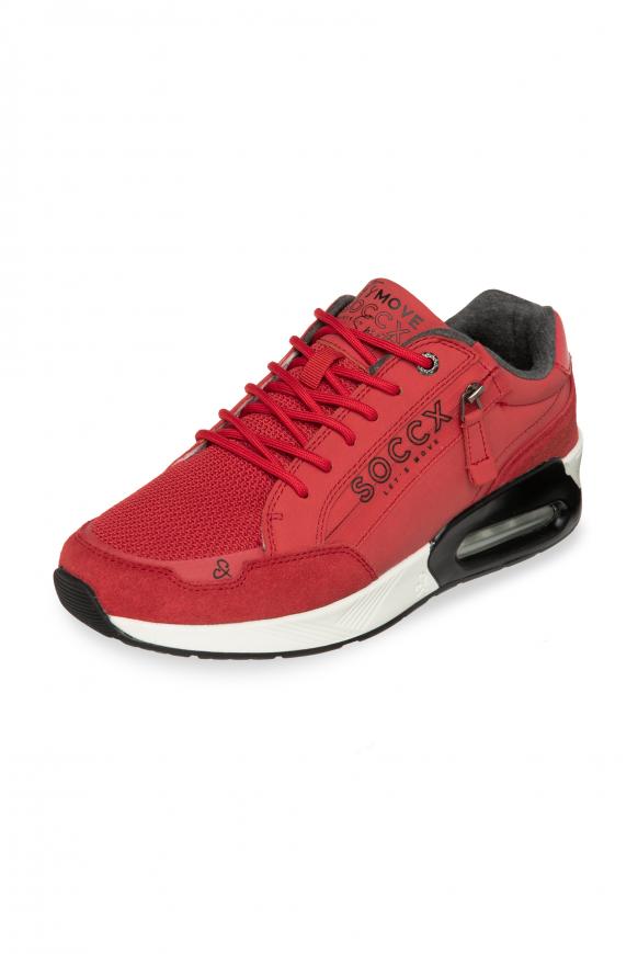 Keil-Sneaker im Materialmix mit Artworks
