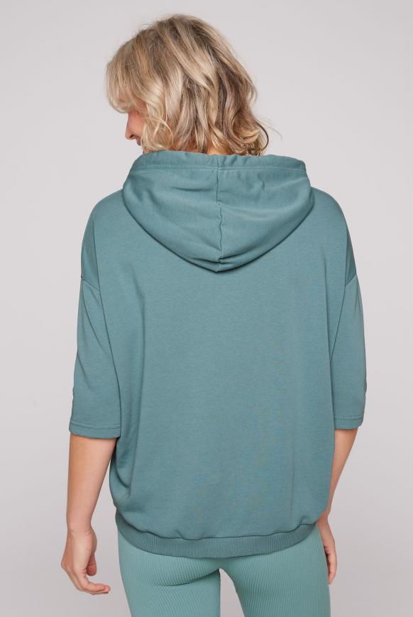 Kurzärmliges Kapuzensweatshirt mit Print