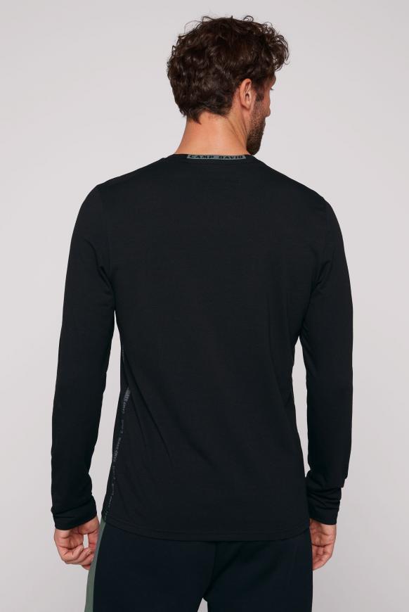 Langarmshirt mit Flock- und Folienprint