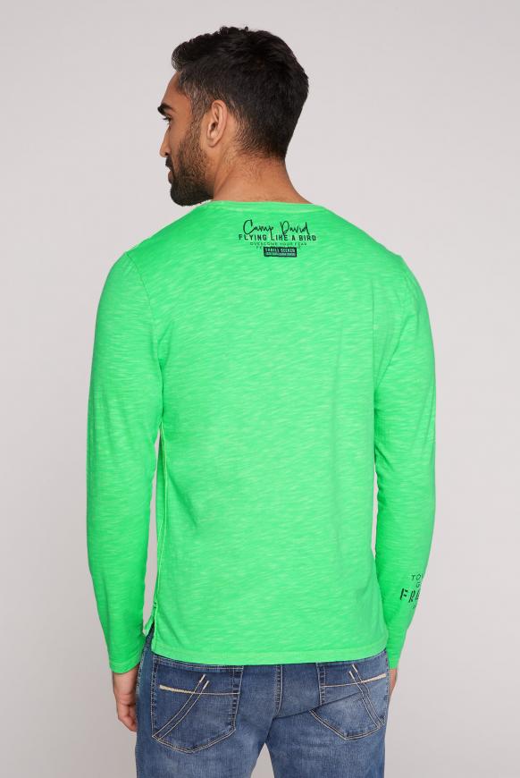 Langarmshirt mit Layering am Halsausschnitt