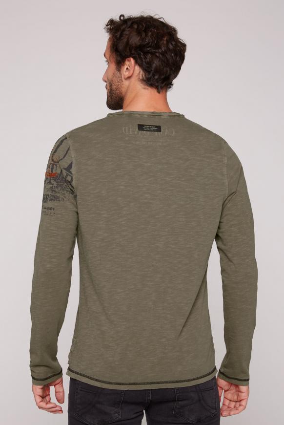 Langarmshirt mit Pikee-Einsatz