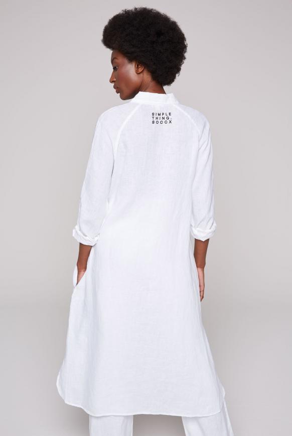 Lange Bluse aus Leinen