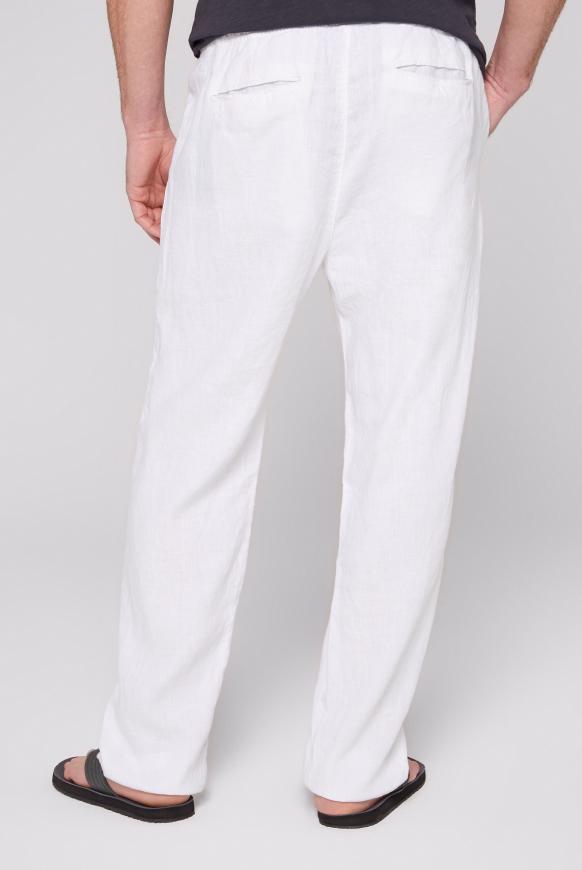 Leinenhose mit Elastikbund