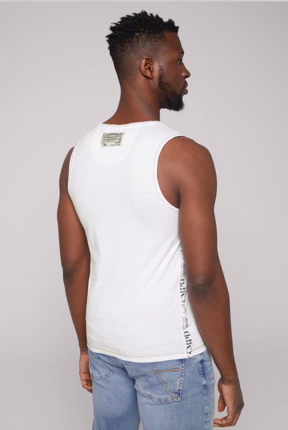 Muskelshirt mit Print und Seitentape