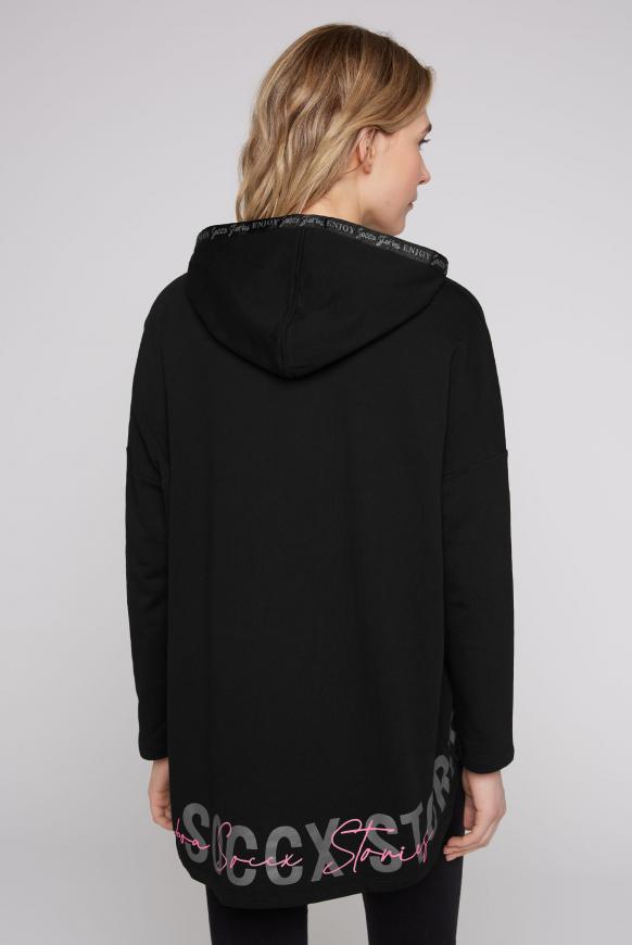 Oversized Hoodie mit Logo Saum