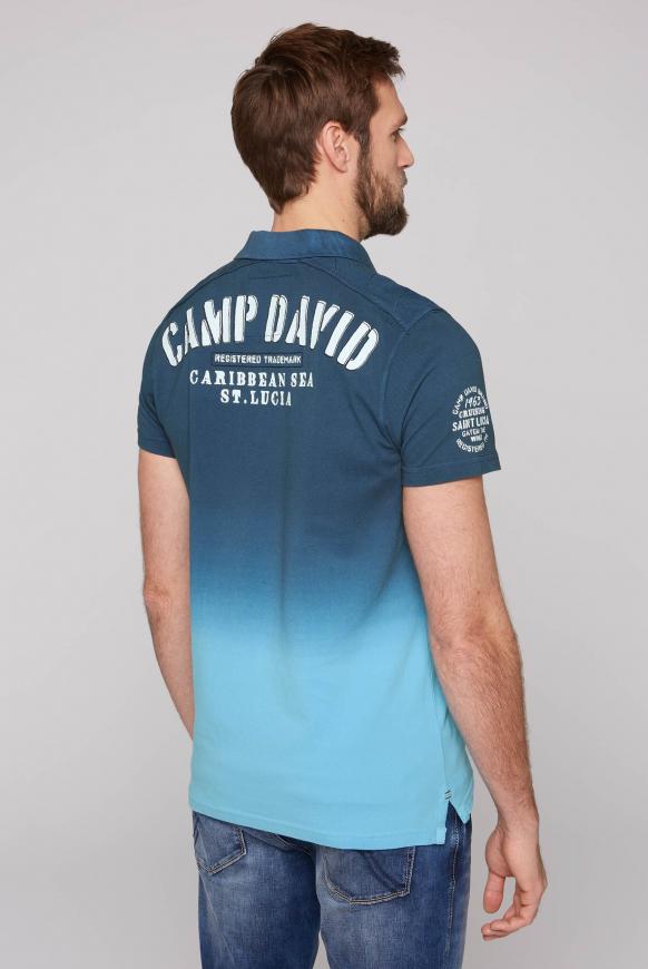 Pikee-Polo Dip Dye mit Rücken-Print