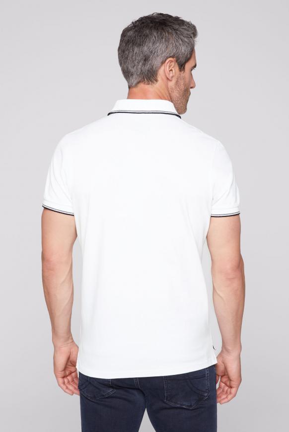 Pikee-Polo mit Artwork und Streifen-Dessin