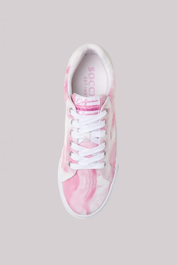 Plateau Sneaker im Batik-Look mit Logo