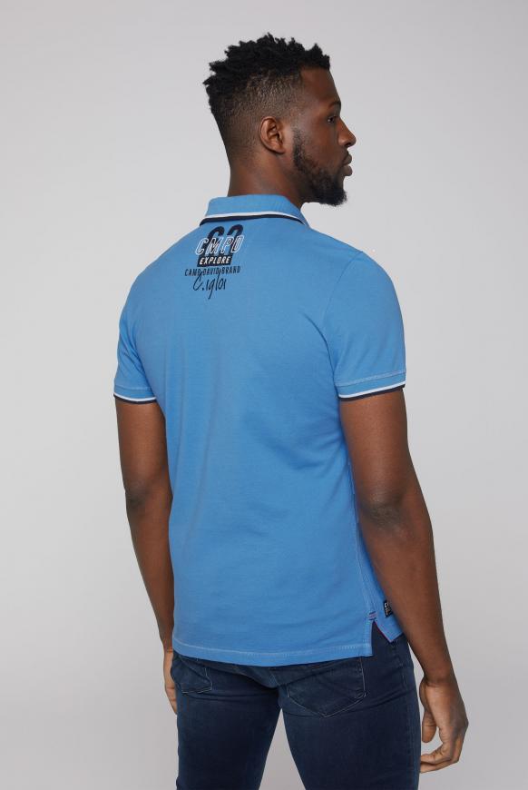 Poloshirt aus Pikee mit Label-Applikationen