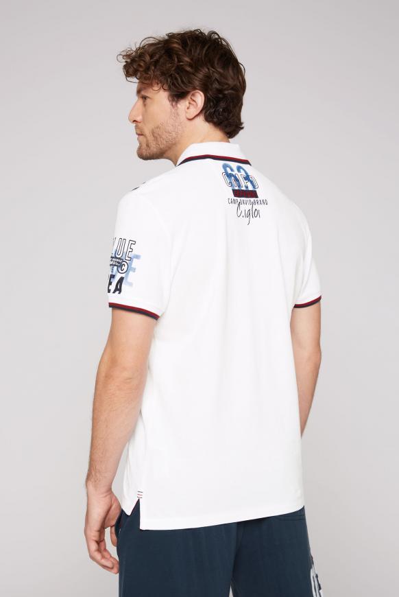Poloshirt aus Pikee mit Label-Applikationen