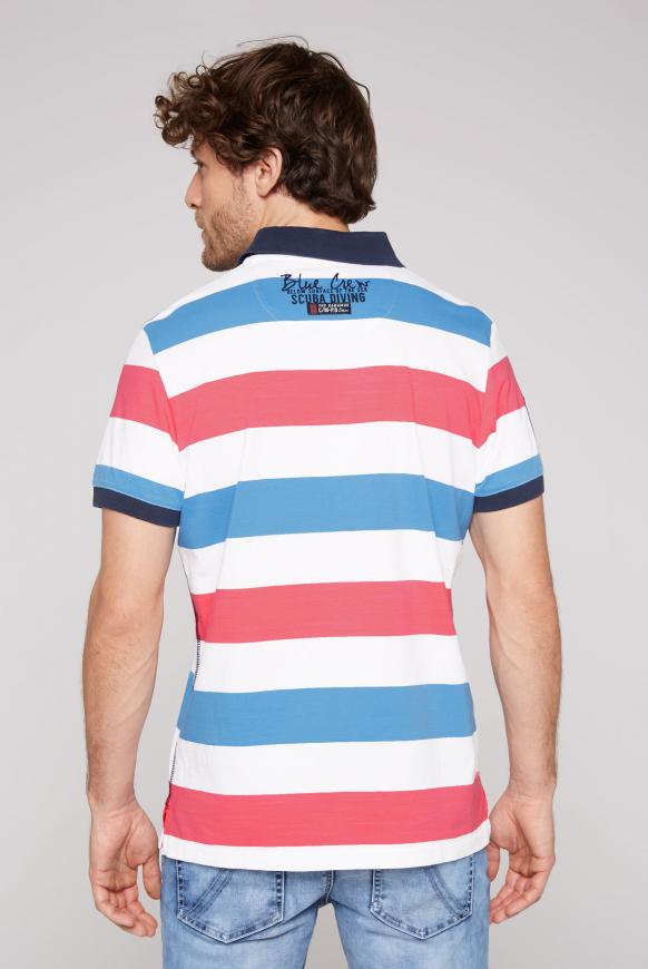 Poloshirt mit farbigen Blockstreifen