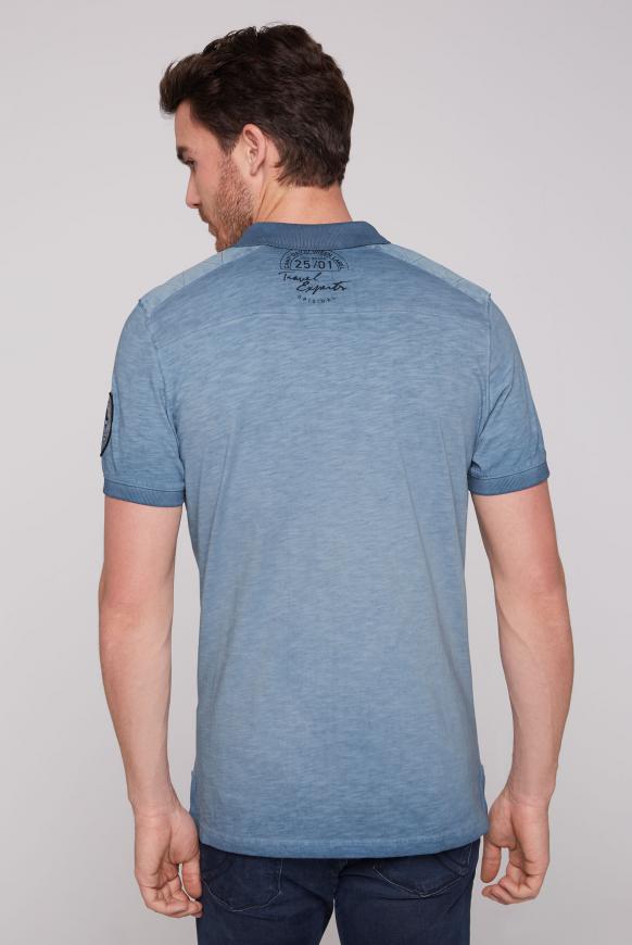 Poloshirt mit Schulter-Patches und Artworks