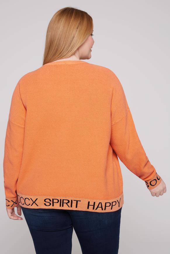 Pullover mit Intarsia-Logo