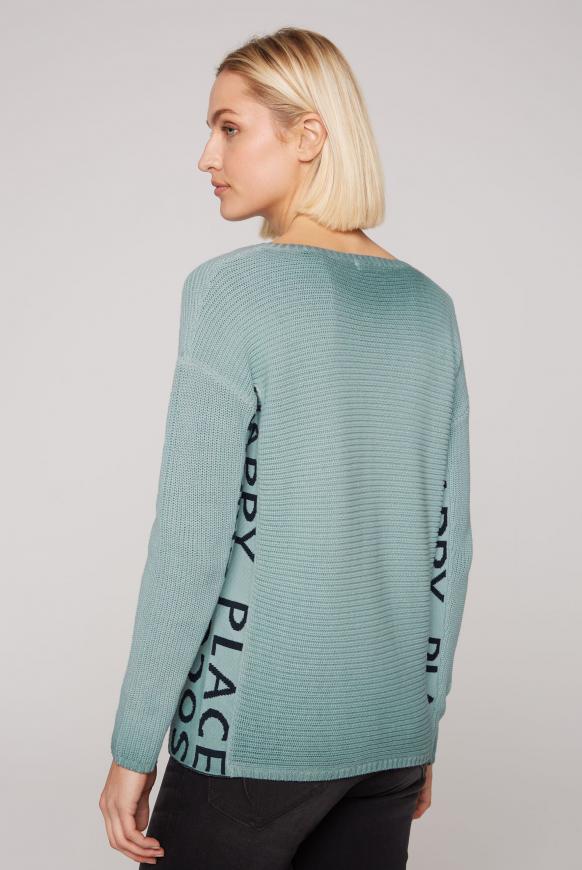 Pullover mit Intarsien-Logo
