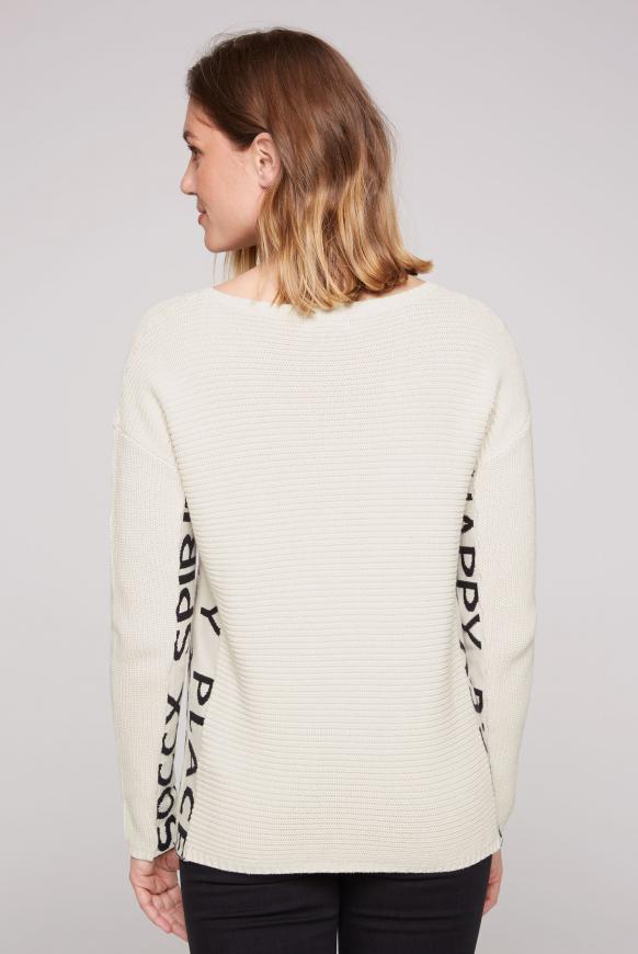 Pullover mit Intarsien-Logo