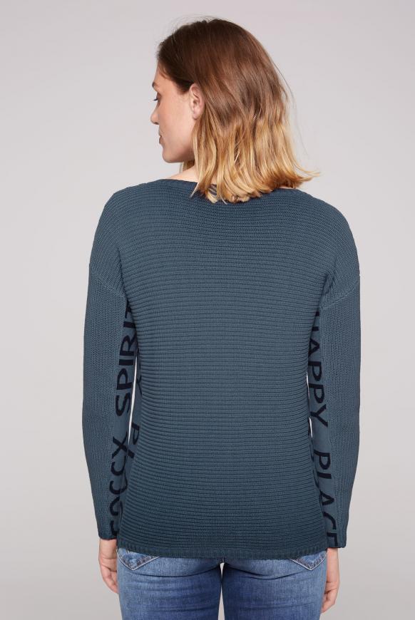 Pullover mit Intarsien-Logo