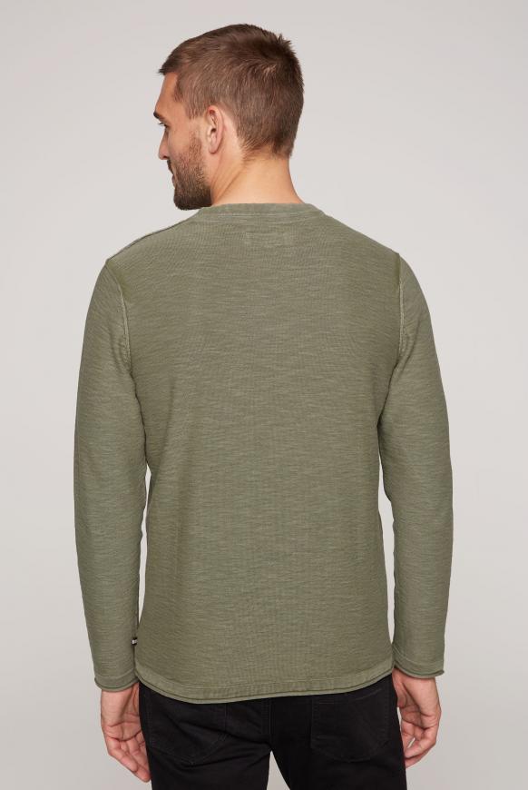 CAMP DAVID & SOCCX | Pullover mit Used-Optik green olive