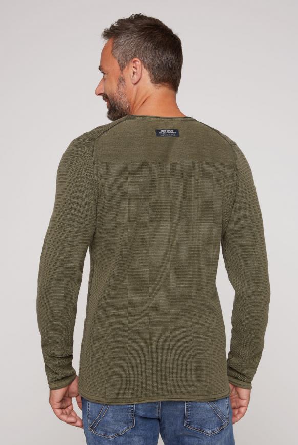 Pullover Stone Washed mit Strickmuster