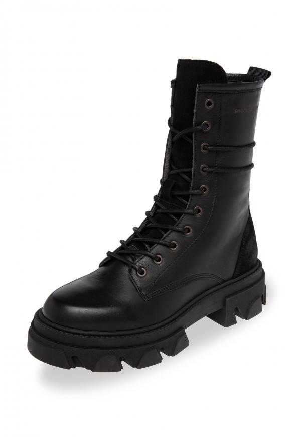 Schnürboots aus Leder mit Profilsohle