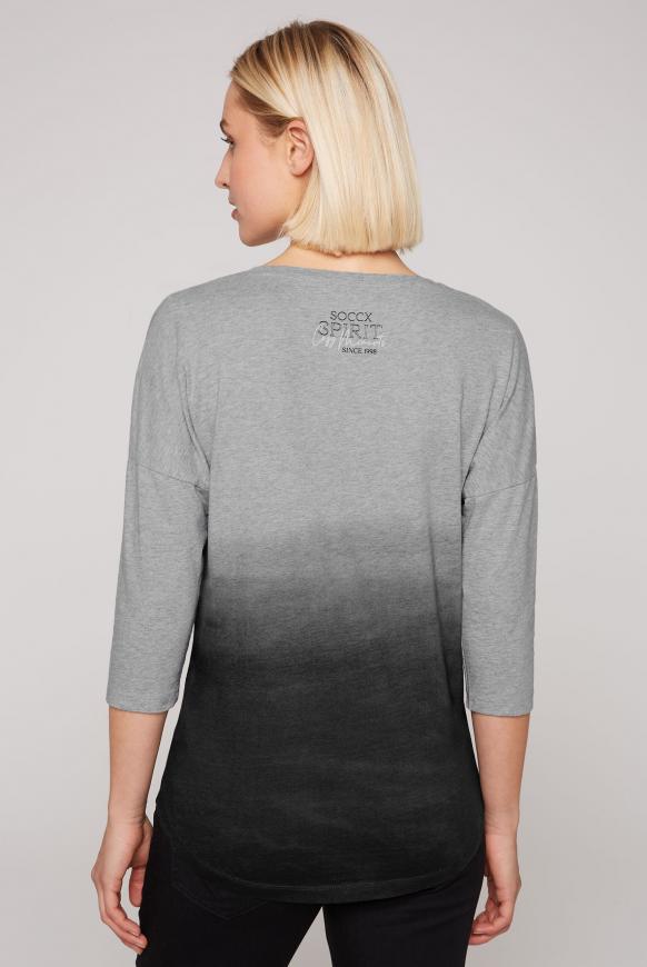 Shirt mit Dip-Dye-Effekt und Artwork