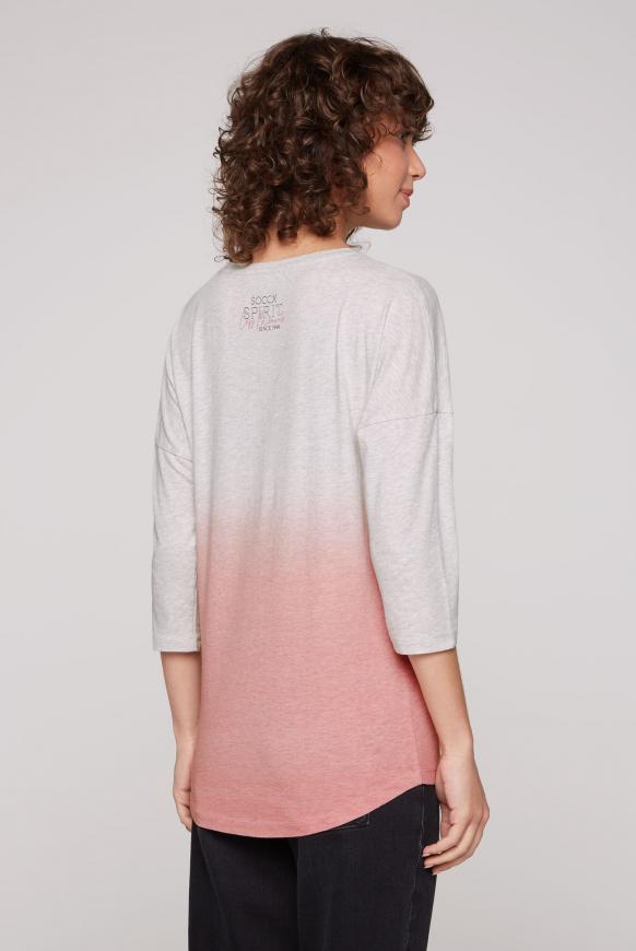Shirt mit Dip-Dye-Effekt und Artwork
