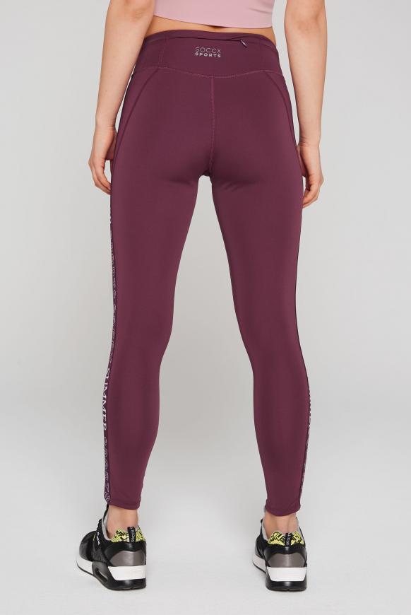 Sport Leggings mit Logo-Tape an den Seiten